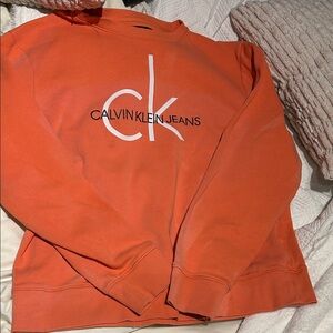 Calvin Klein Bold Orange Crewneck Sweater